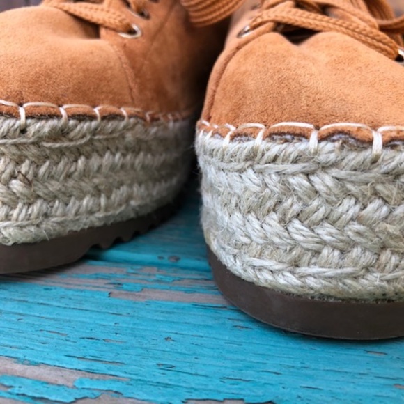 Women's Forever Autumn Suede Acorn Espadrilles 7 1/2 - Picture 4 of 7